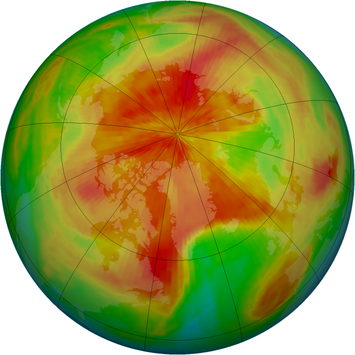Arctic ozone map for 08 April 2002